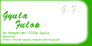 gyula fulop business card