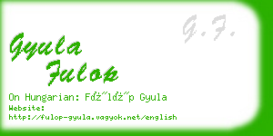 gyula fulop business card